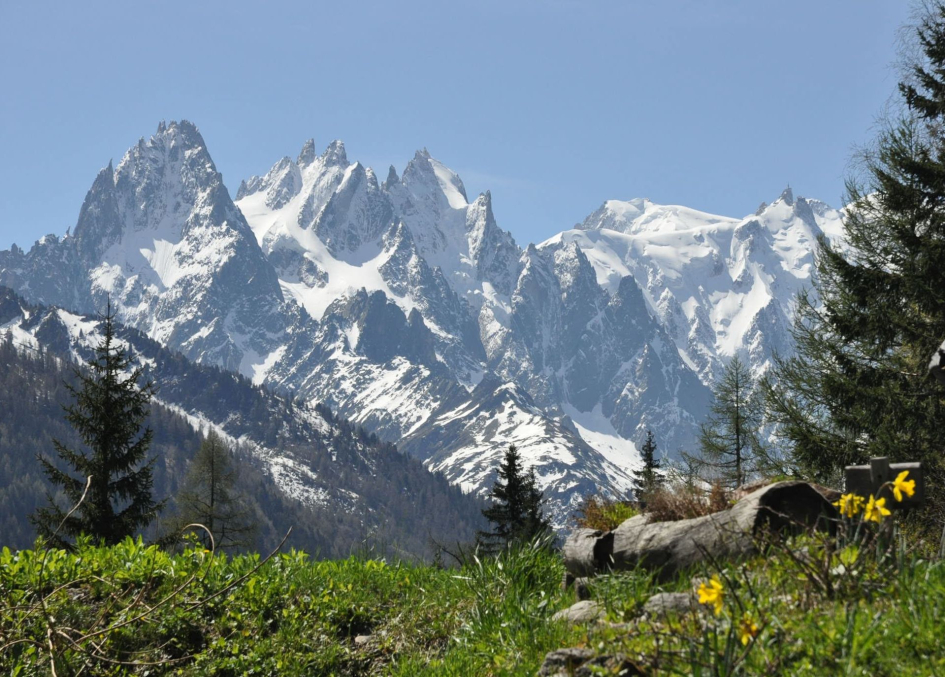 Snow landscape Chamonix